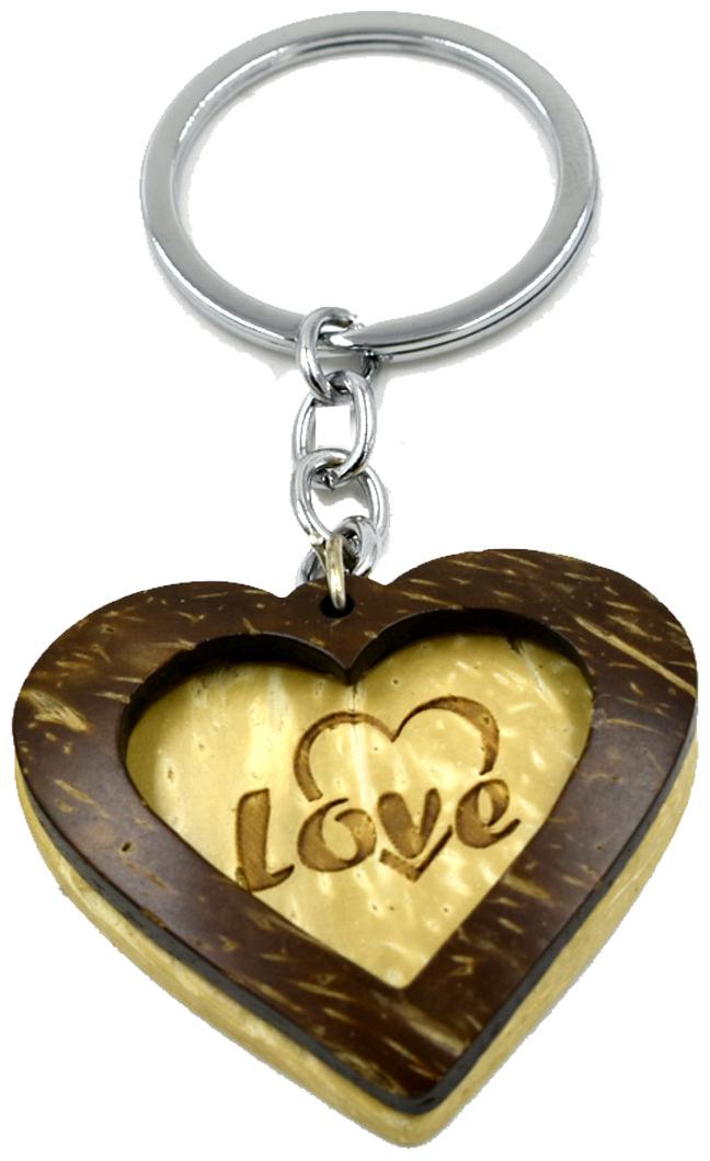 

Faynci Printed Love Heart Shape Wooden Key Chain Gifting for Valentine Day Birthday Friendship Day