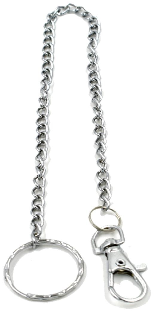 

Faynci Sterling Silver Plated Thin Cuban 34 CM Metal Waist Belt Hook Key Chain