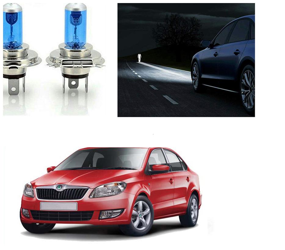 

feelitson Car 12V 130 100W H4 High Beam Halogen Head Light Bulb (Set of 2) for All Cars