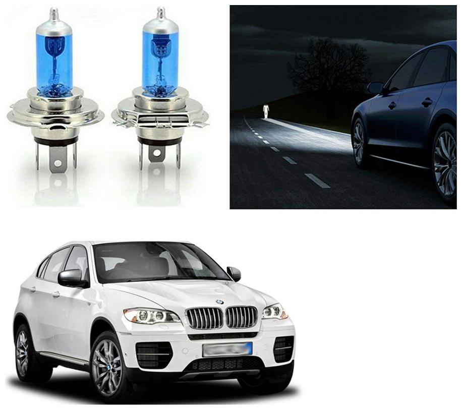 

feelitson Car 12V 130 100W H4 High Beam Halogen Head Light Bulb (Set of 2) for All Cars