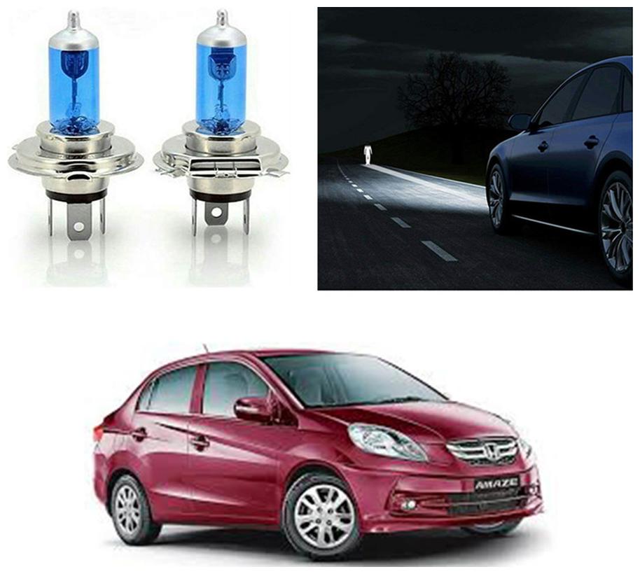 

feelitson Car 12V 130 100W H4 High Beam Halogen Head Light Bulb (Set of 2) for All Cars