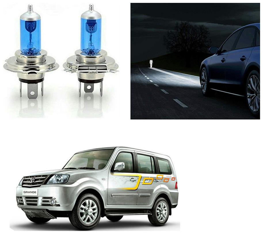

feelitson Car 12V 130 100W H4 High Beam Halogen Head Light Bulb (Set of 2) for All Cars