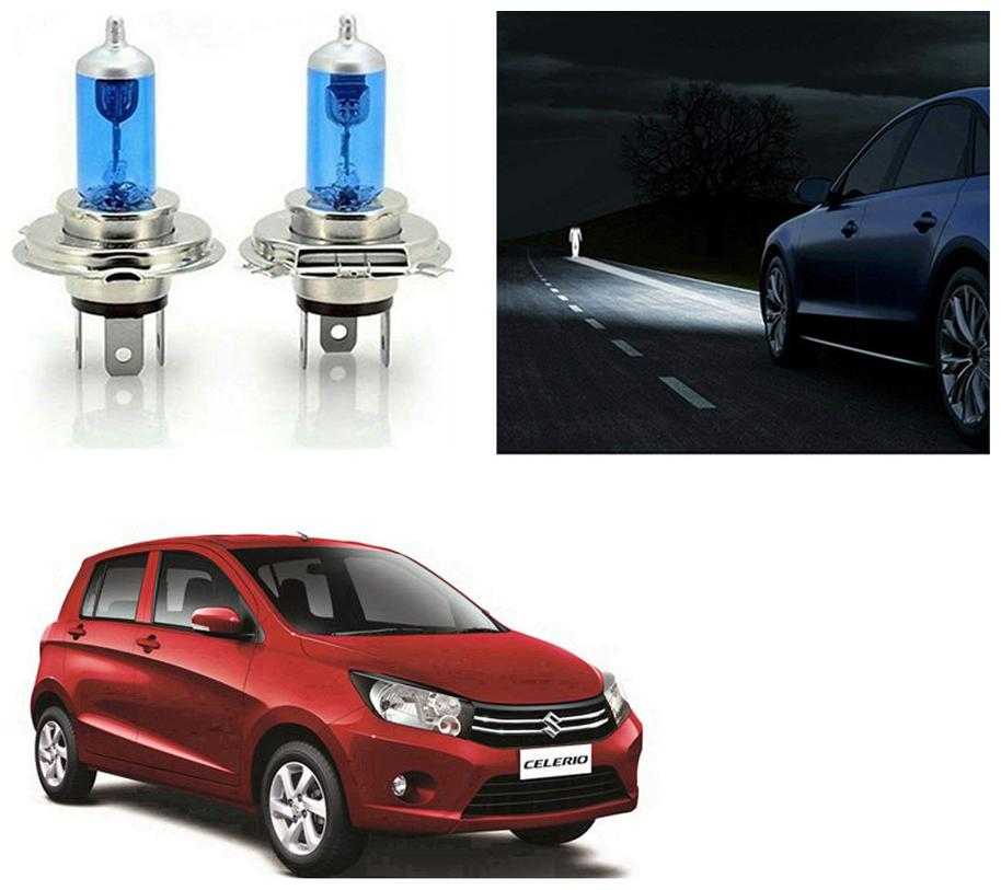 

feelitson Car 12V 130 100W H4 High Beam Halogen Head Light Bulb (Set of 2) for All Cars