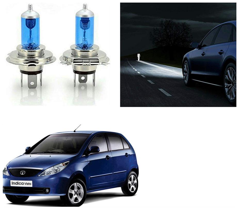 

feelitson Car 12V 130 100W H4 High Beam Halogen Head Light Bulb (Set of 2) for All Cars
