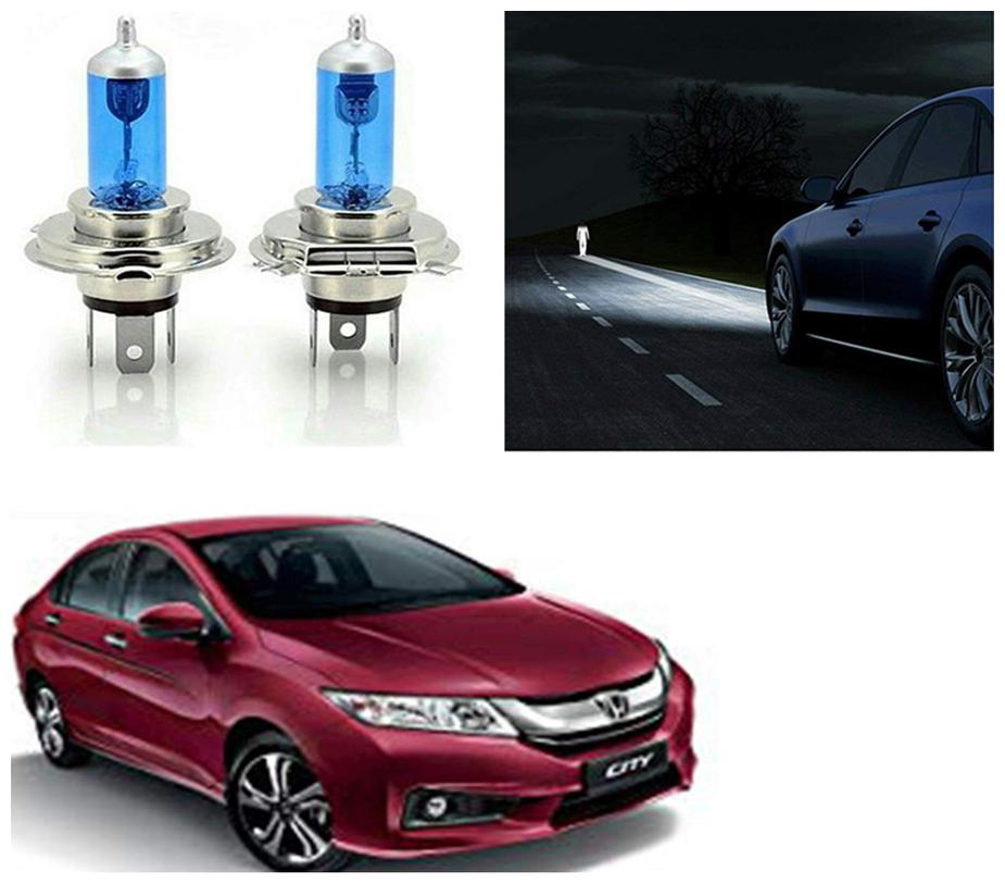 

feelitson Car 12V 130 100W H4 High Beam Halogen Head Light Bulb (Set of 2) for All Cars