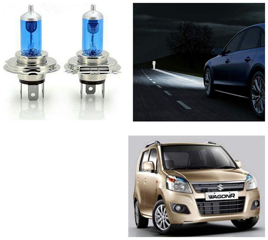 

feelitson Car 12V 130 100W H4 High Beam Halogen Head Light Bulb (Set of 2) for All Cars