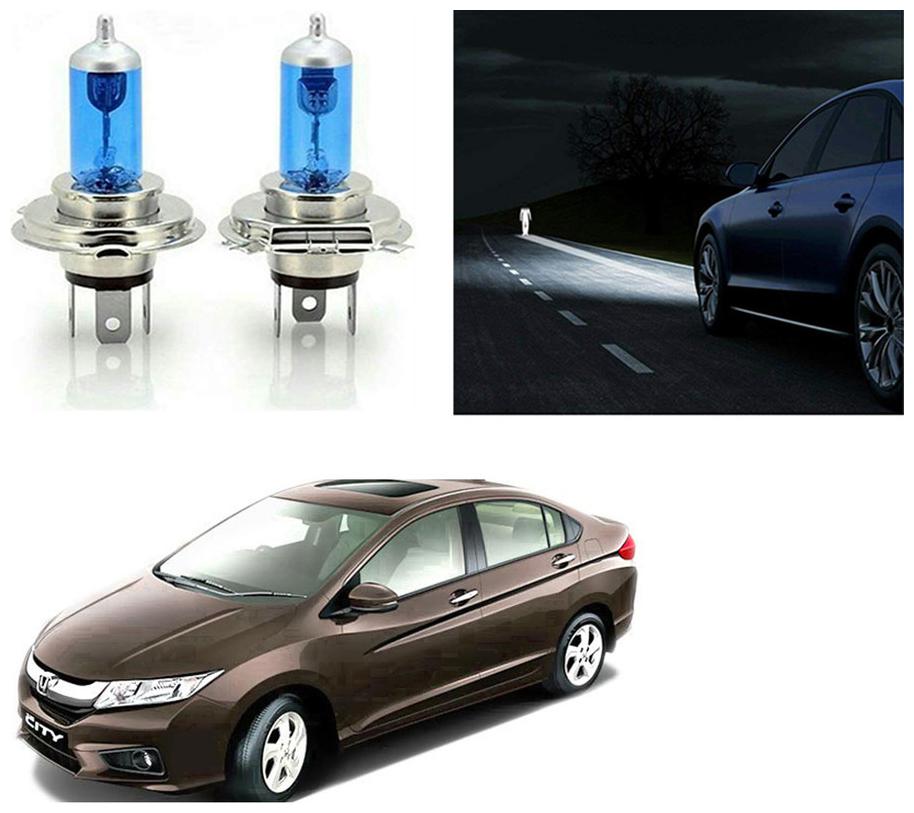 

feelitson Car 12V 130 100W H4 High Beam Halogen Head Light Bulb (Set of 2) for All Cars