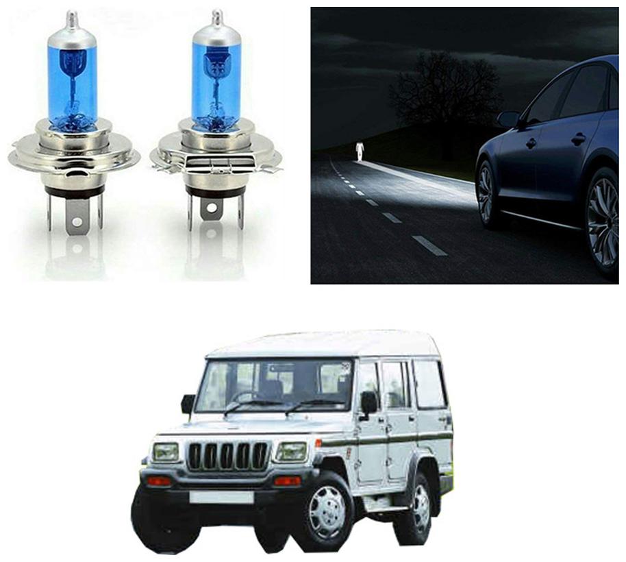 

feelitson Car 12V 130 100W H4 High Beam Halogen Head Light Bulb (Set of 2) for All Cars