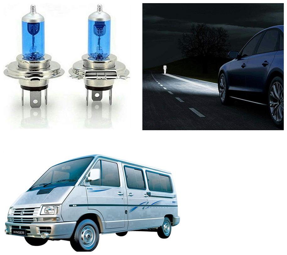 

feelitson Car 12V 130 100W H4 High Beam Halogen Head Light Bulb (Set of 2) for All Cars