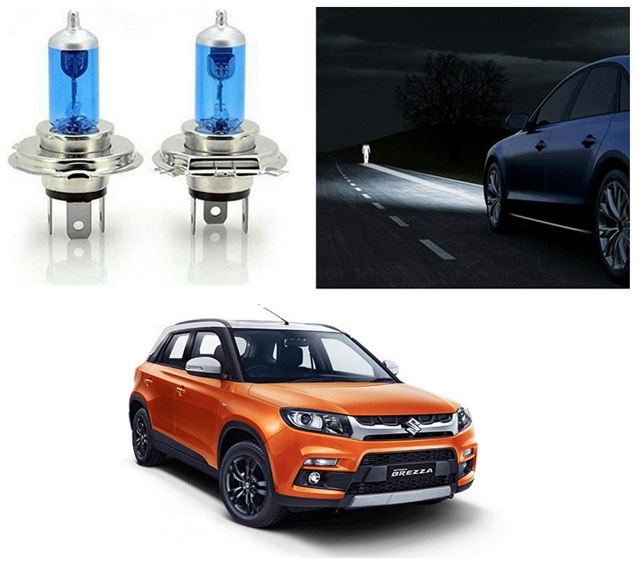 

feelitson Car 12V 130 100W H4 High Beam Halogen Head Light Bulb (Set of 2) for All Cars