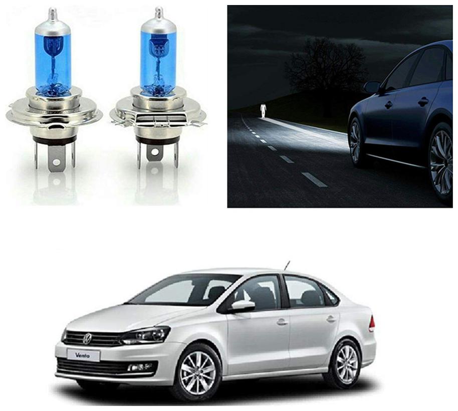 

feelitson Car 12V 130 100W H4 High Beam Halogen Head Light Bulb (Set of 2) for All Cars