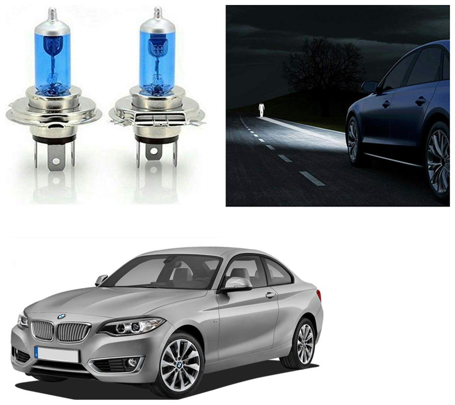 

feelitson Car 12V 130 100W H4 High Beam Halogen Head Light Bulb (Set of 2) for All Cars