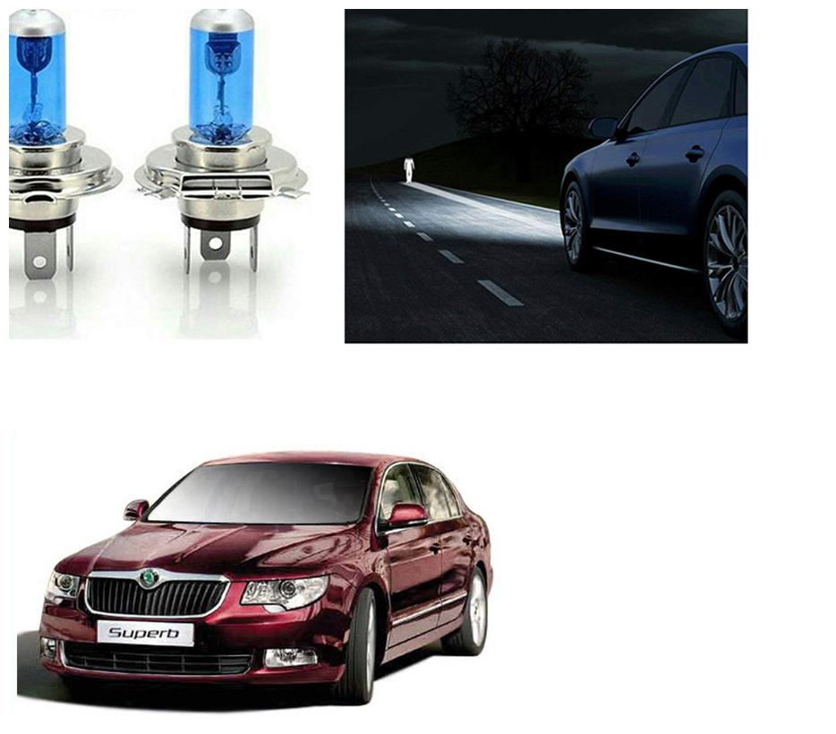 

feelitson Car 12V 130 100W H4 High Beam Halogen Head Light Bulb (Set of 2) for All Cars