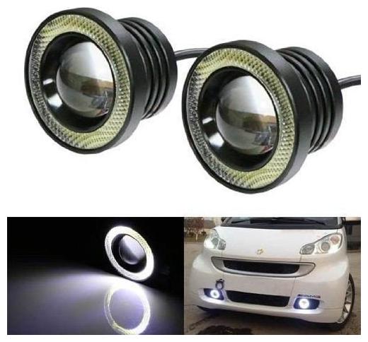 

FOG LIGHT WHITE LIGHT 3 HIGH POWER LED PROJECTOR FOG LIGHT COB WITH WHITE ANGEL EYE RING 10W SET OF 2 LED PROJECTOR WITH White HALO RING AND 2PCS CLAMP