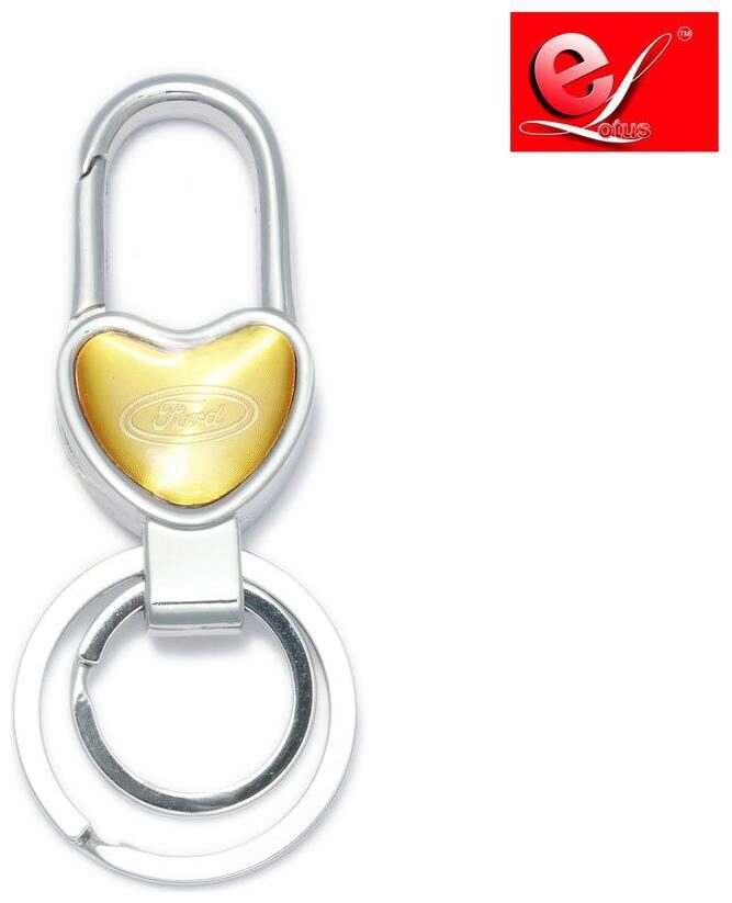 

FORD Logo Metallic Silver Shine Glossy Eye Hook Key Chain