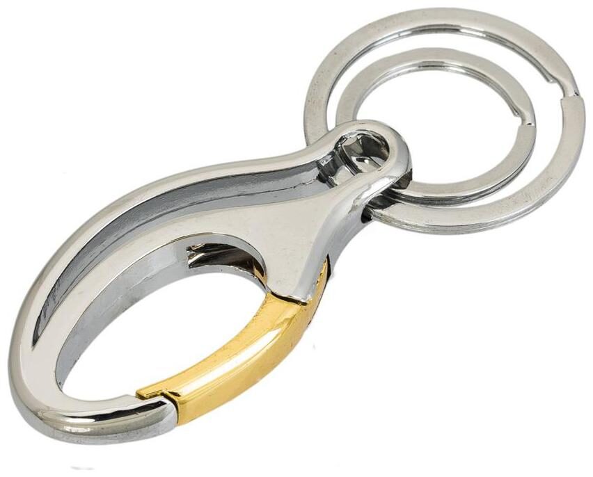

Gadge Stylish double Hook Shape Metallic Keychain