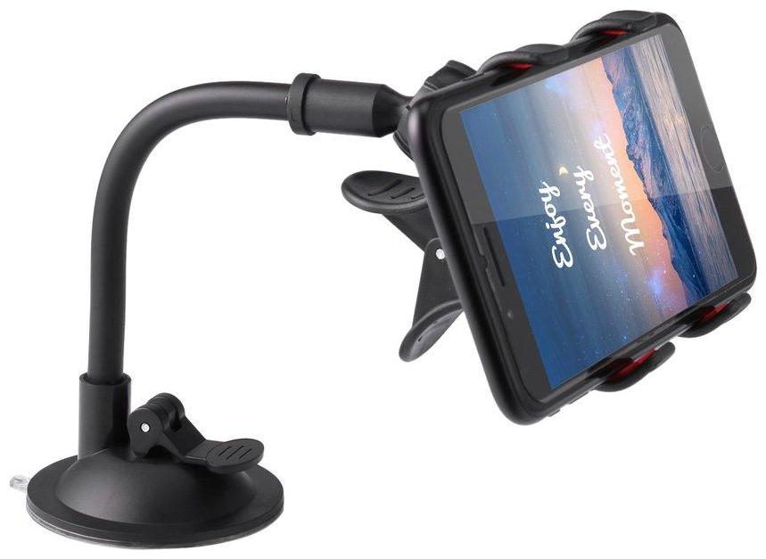 

Gadgetx Car Mobile Holder Mount Bracket Holder Stand 360 deg Rotating (Black)