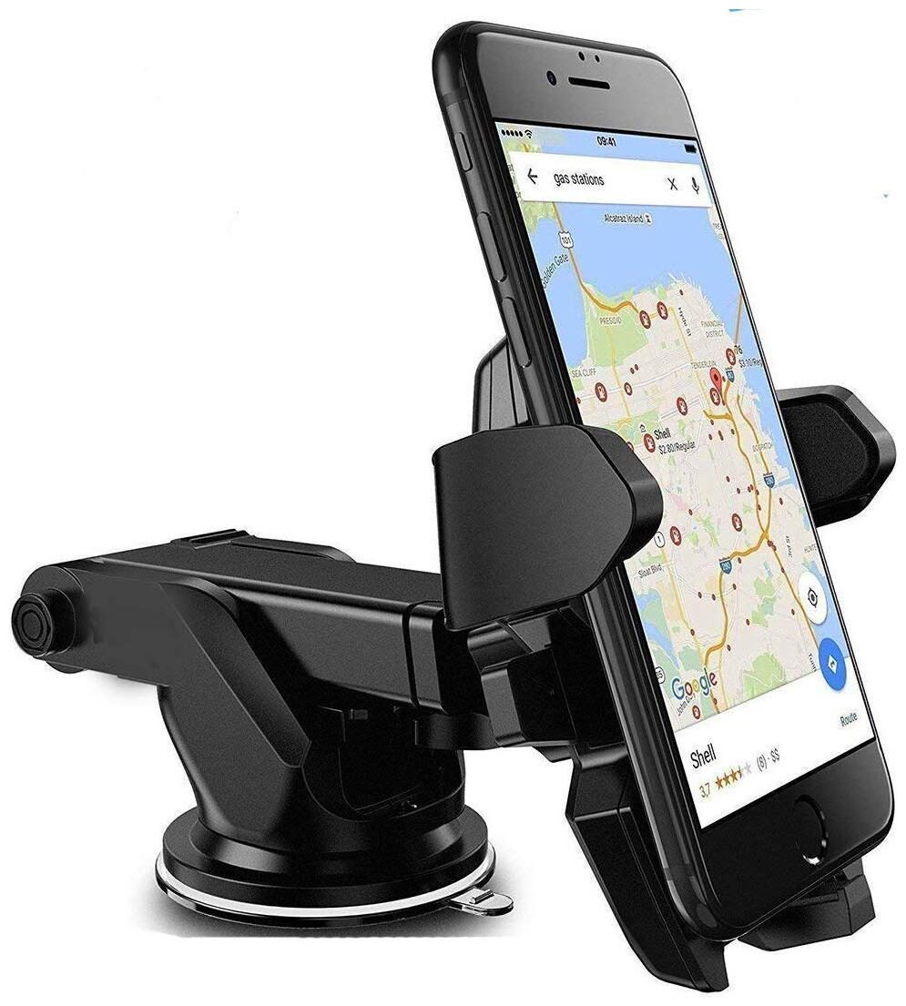 

Gadgetx Telescopic One Touch Dashboard Windshield Car Mount for All Mobile Phones (Black)