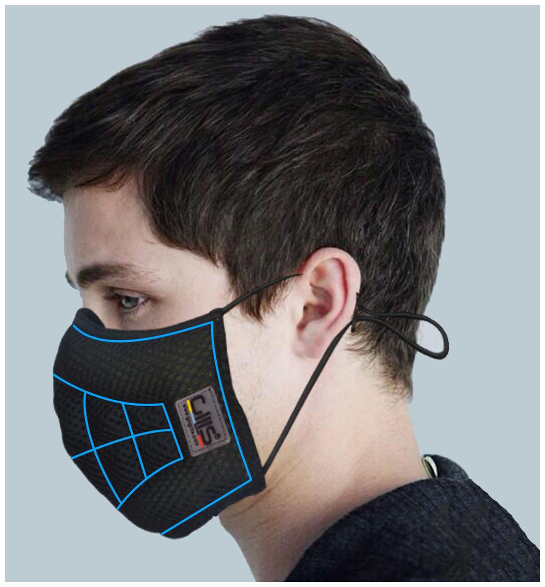 

Gills - Toby - Advanced Air and Dust Mask for use as Bike mask Face Mask Anti mask or N99 mask (Medium Standard Adult Cool Black)
