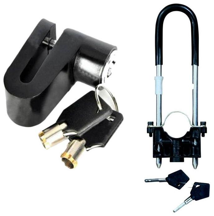 

Gking Bike Disk lock With Front Wheel lock For Hero Glamour