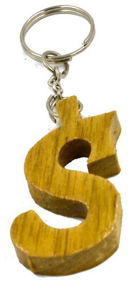 

GRD Enterprises S Alphabet Wooden Key Chain