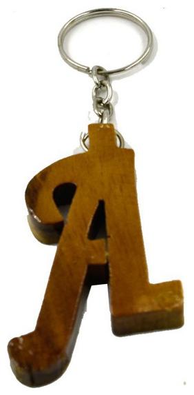 

GRD Enterprises Alphabet A Wooden Personalized Key Chain