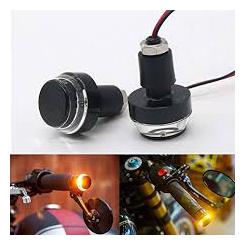 

HANDLE BAR END LIGHTS DUAL COLOUR WHITE AND ORANGE UNIVERSAL FOR all bikes