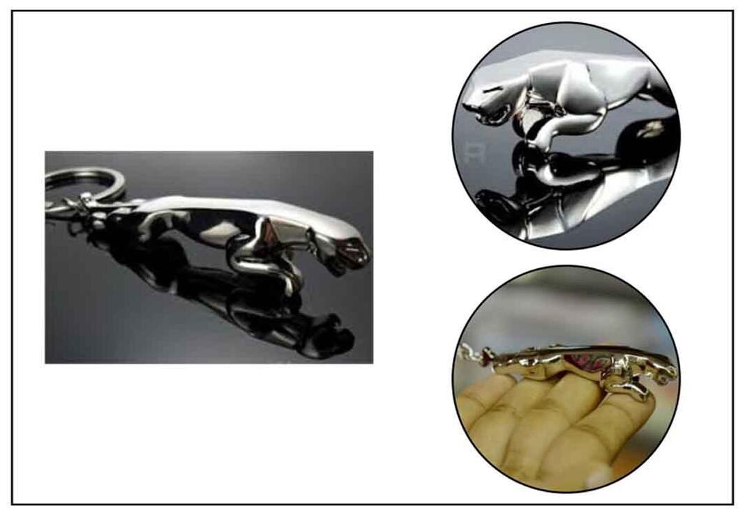 

Ikoop Premium Jaguar Shaped Mettalic Keychain