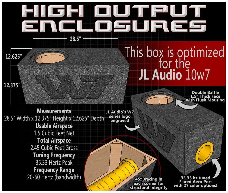 Jl Audio 10 10w7 10w7ae Sub Custom Aero Ported Subwoofer Box Birch Wood Subwoofer Tatech Consumer Electronics