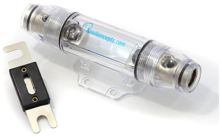 

KnuKonceptz Inline Waterproof ANL Fuse Holder w Fuse 1 0 Gauge