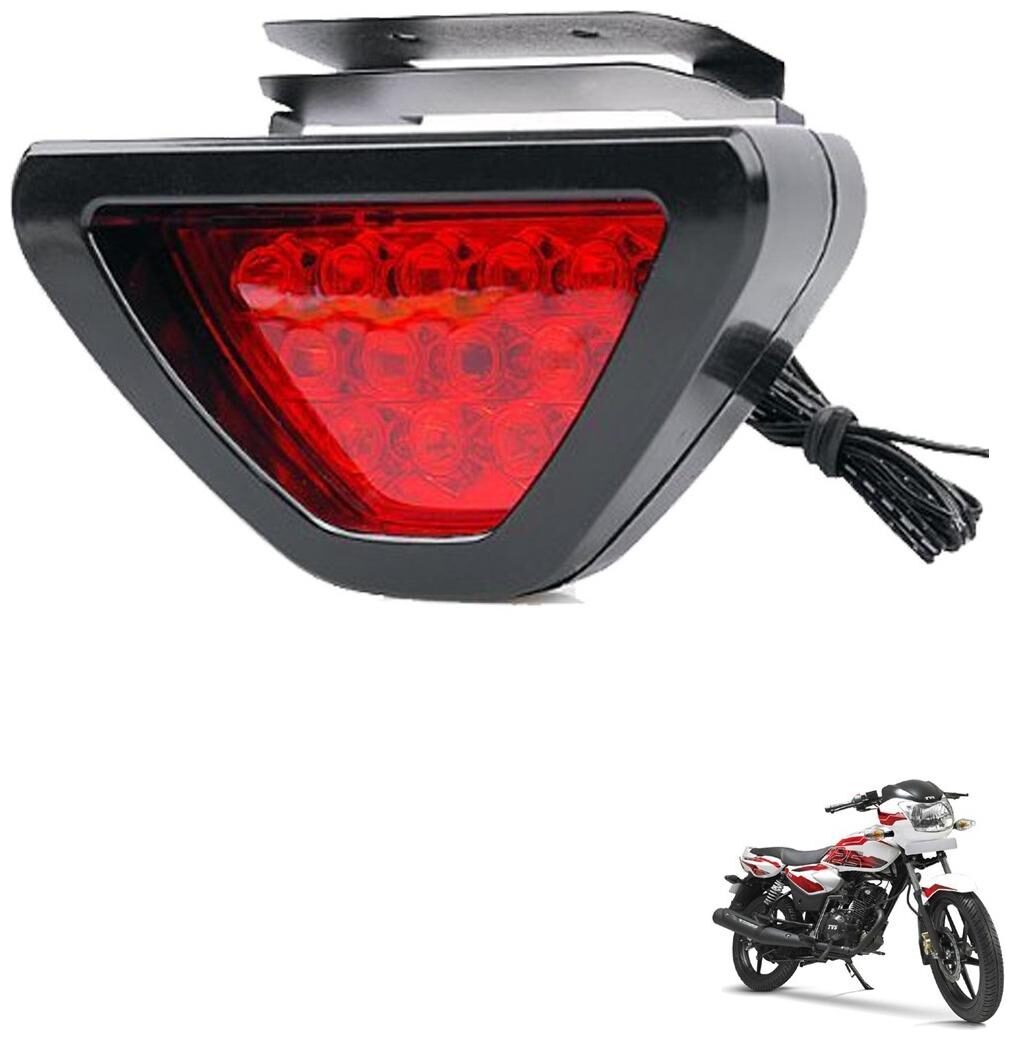 

Kozdiko Bike Triangle Shape 12 LED Brake Light with Flash Mode For TVS Sports