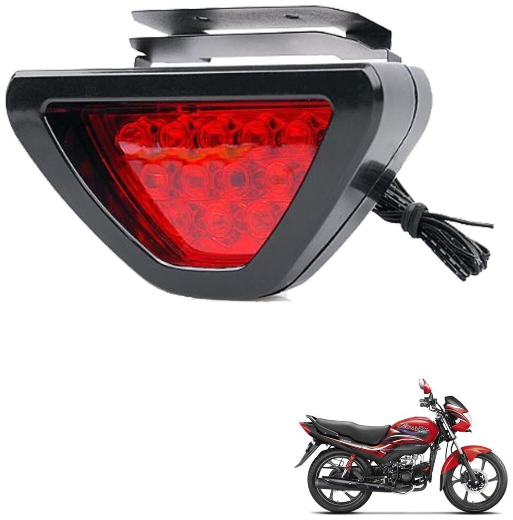 

Kozdiko Bike Triangle Shape 12 LED Brake Light with Flash Mode For Hero Passion Pro