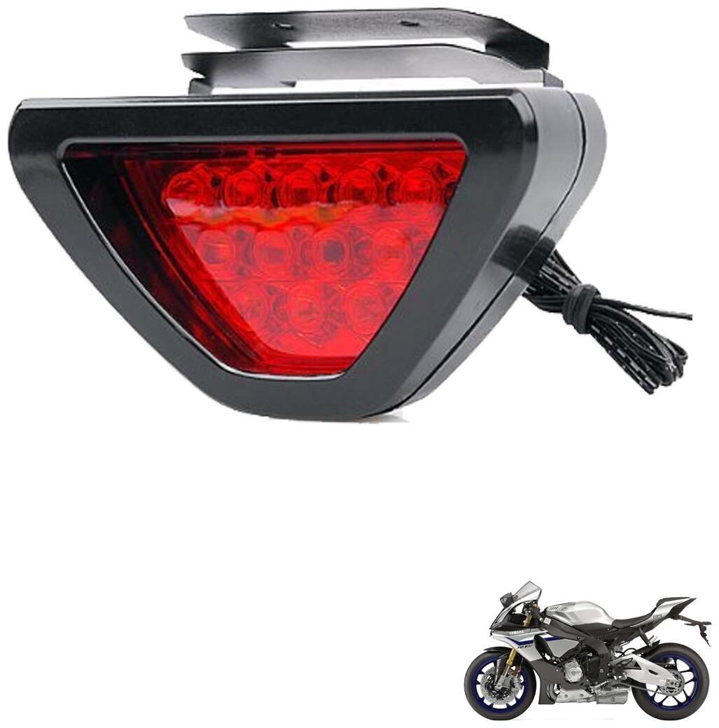 

Kozdiko Bike Triangle Shape 12 LED Brake Light with Flash Mode For Yamaha YZF RIM