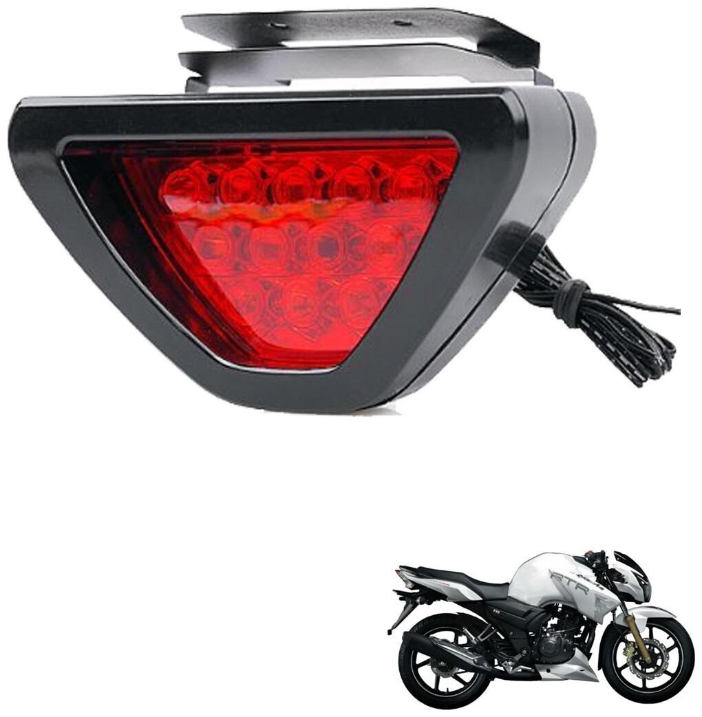 

Kozdiko Bike Triangle Shape 12 LED Brake Light with Flash Mode For TVS Apache RTR 180