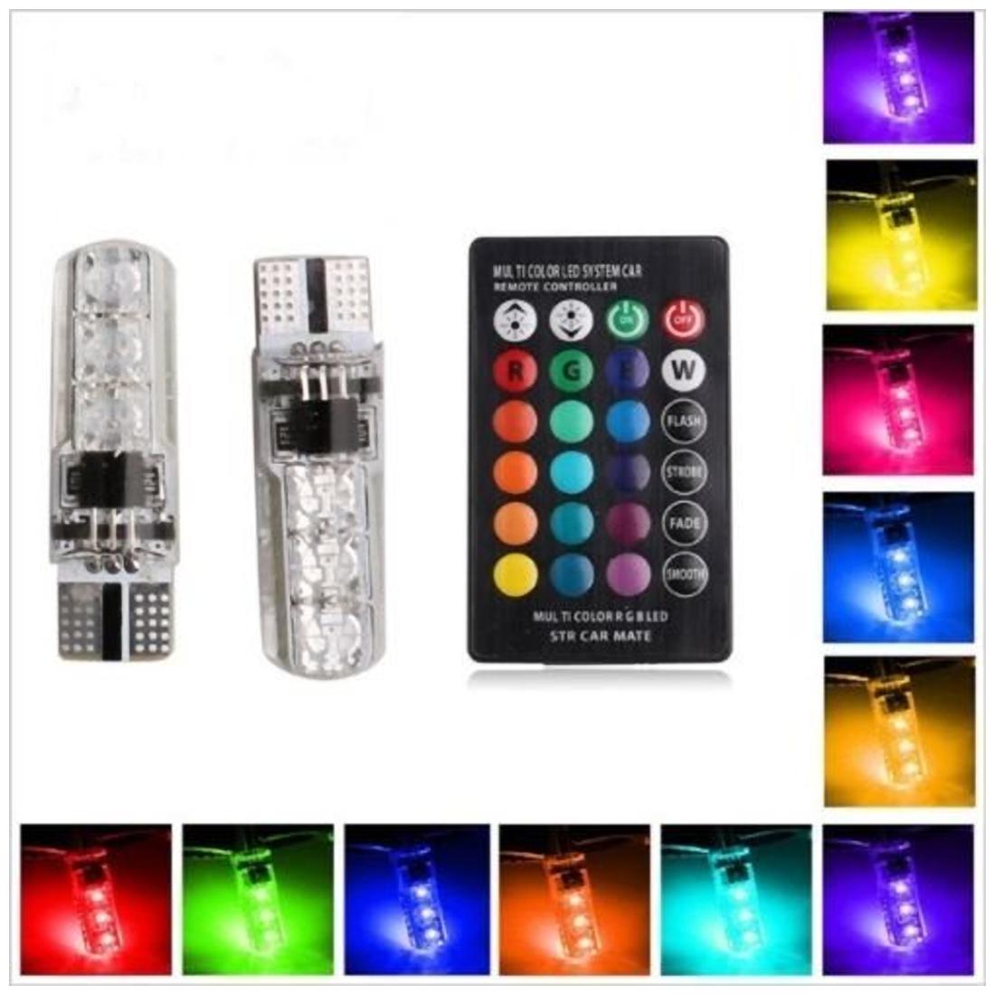 

Kozdiko RGB LED T10 5050 SMD light for headlight brakelight interior parking for Nissan Sunny