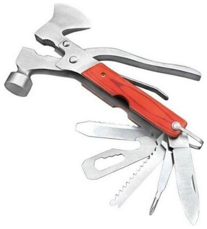 

kudos Multiutility 10 In 1 Hammer Tool Kit CAing Hiking Safety Toolkit car toolkit