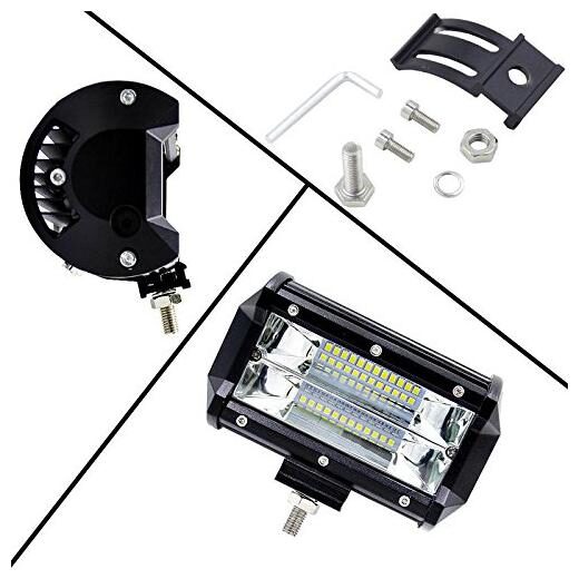 

Led Bar Fog Light Work Light Bar Heavy Duty 24 LED 72 W 5 Inch Spot Beam Off Road Driving LA