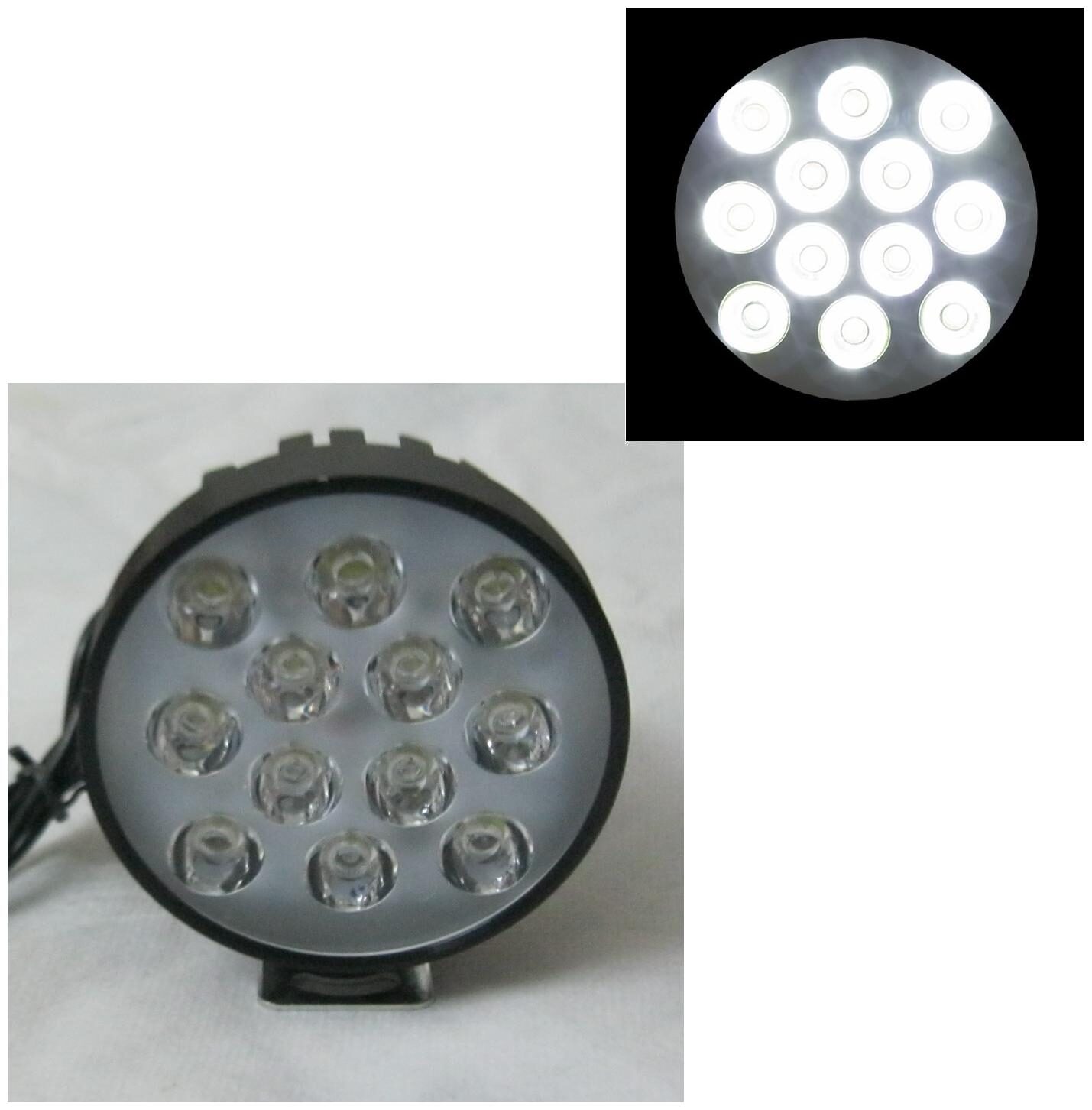 

Led Bar Fog Light Work Light Bar Heavy Duty Bar Light 12 Led Round (Black Body)(White Light) Off-Roading