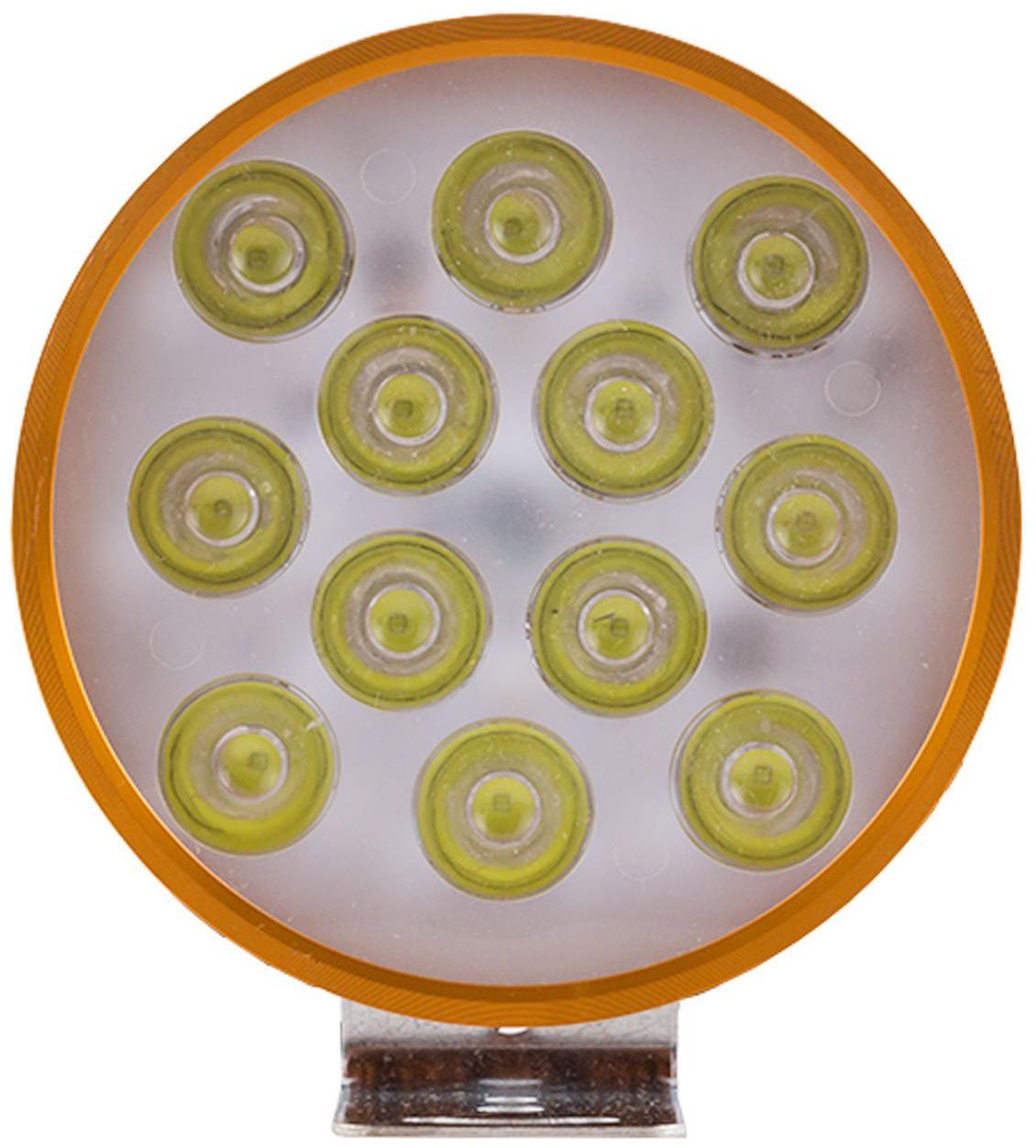 

Led Bar Fog Light Work Light Bar Heavy Duty Bar Light 12 Led Round (Golden Body)(White Light) Off-Roading