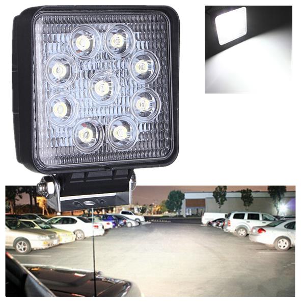 

Led Bar Fog Light Work Light Bar Heavy Duty Bar Light 9 Led Auxiliary Light Square Off-Roading For Bike and Car