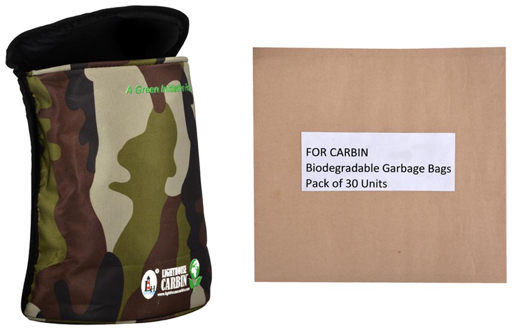 

Lighthouse Semi Cylindrical Cloth Car Bin ( Cargo Print) With 30 Units Biodegradable Garbage Bags