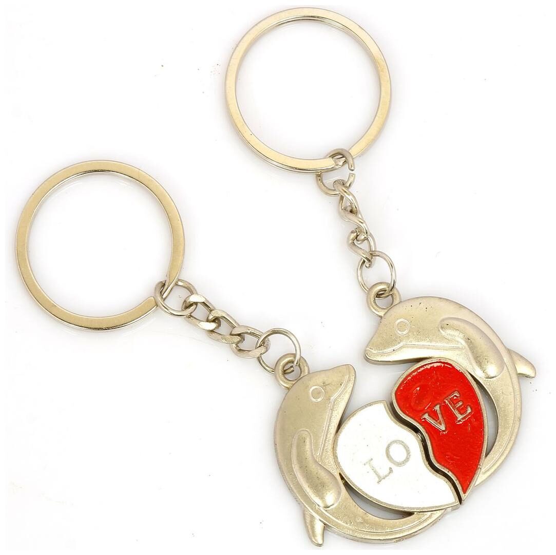 

Love Heart Couple Keychain