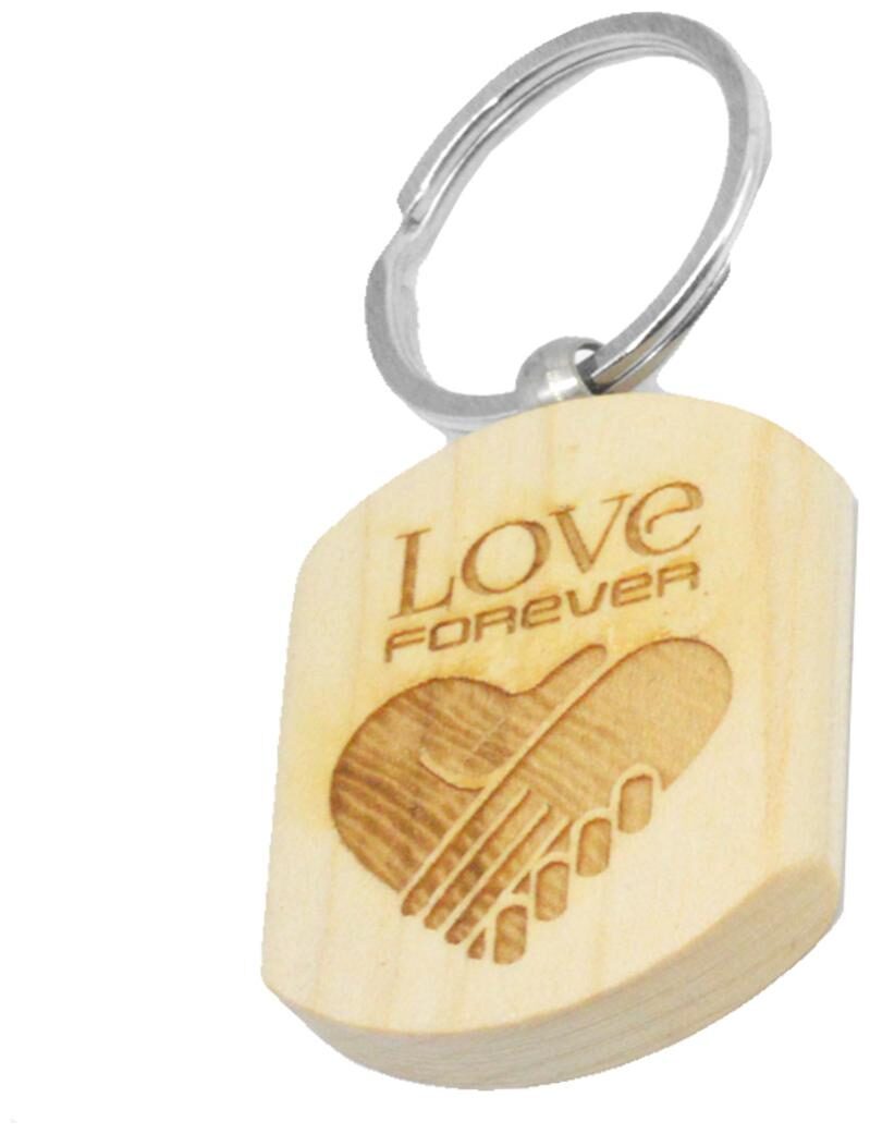 

Love Message for him and her Engraved Handcrafted Wooden Key Chain