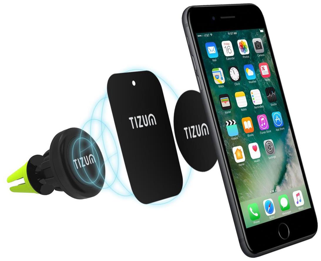 

Magnetic - Car Mount Phone holder for Cell Phone Tablet with Steel Ball Mount 360 deg Tilt Rotate (Green)