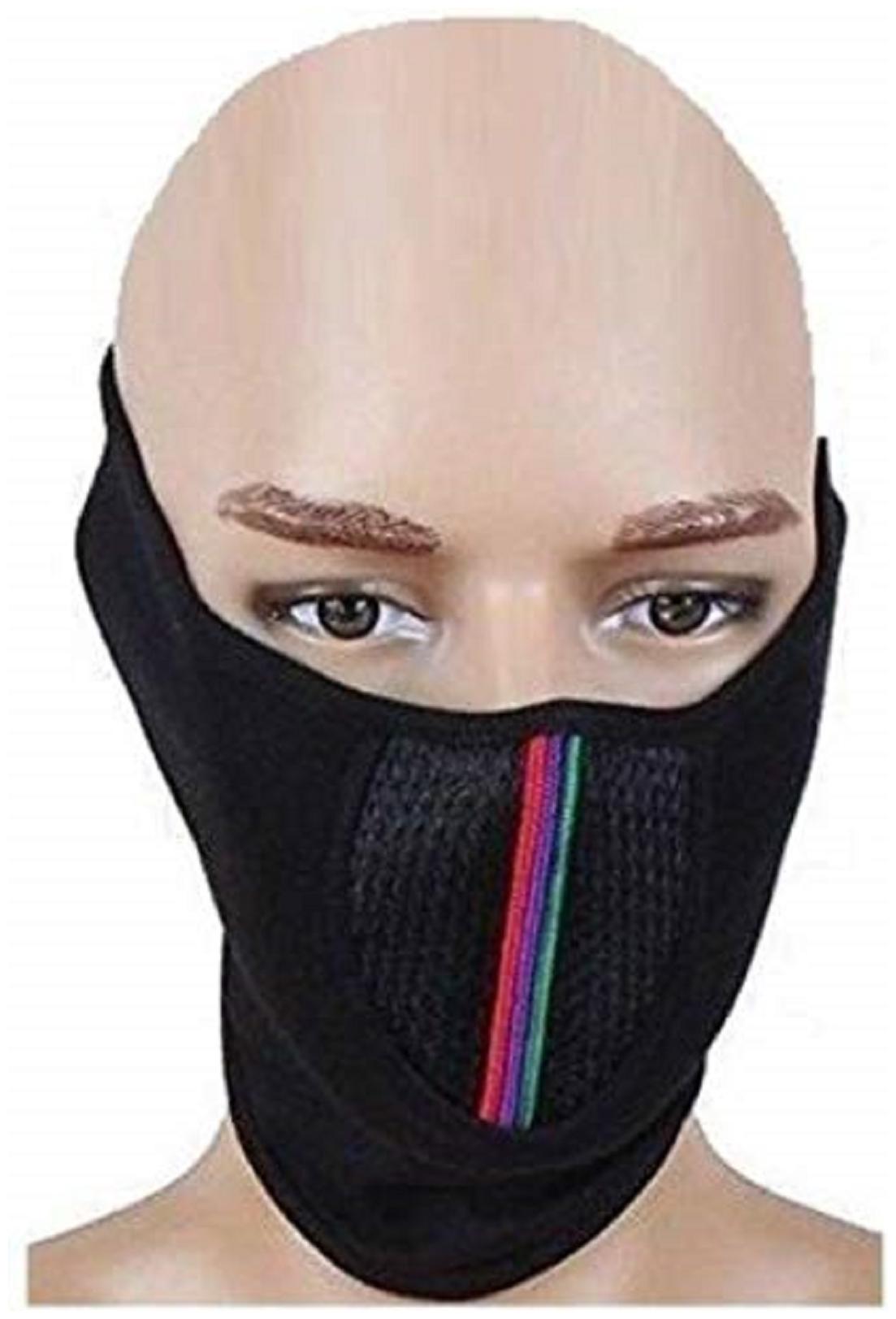 

Maskey Unisex Bike Scooty Black Hoisery Washable Face Mask