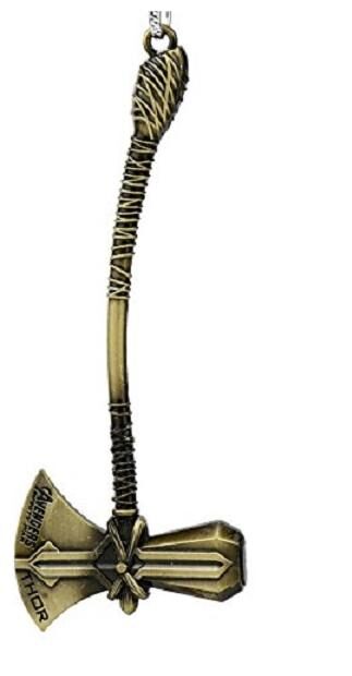 

Metal Avengers Infinity War Thor Axe Stormbreaker Alloy Antique Keychain for Bikes Cars Bags Home Cycle Men Women Boys and Girl s(Gold)