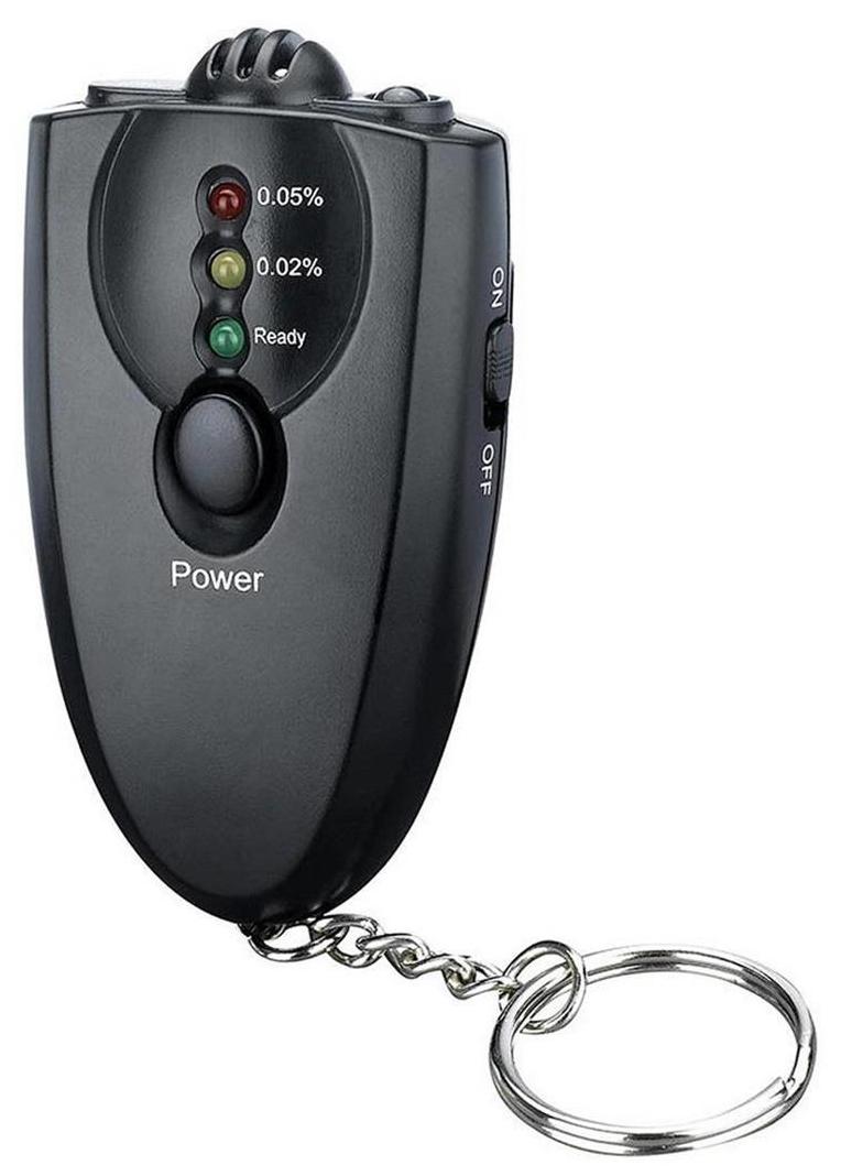 

Mini Alcohol Breathalyzer Tester Analyzer Breathalyzer with Red Led Torch Keyring