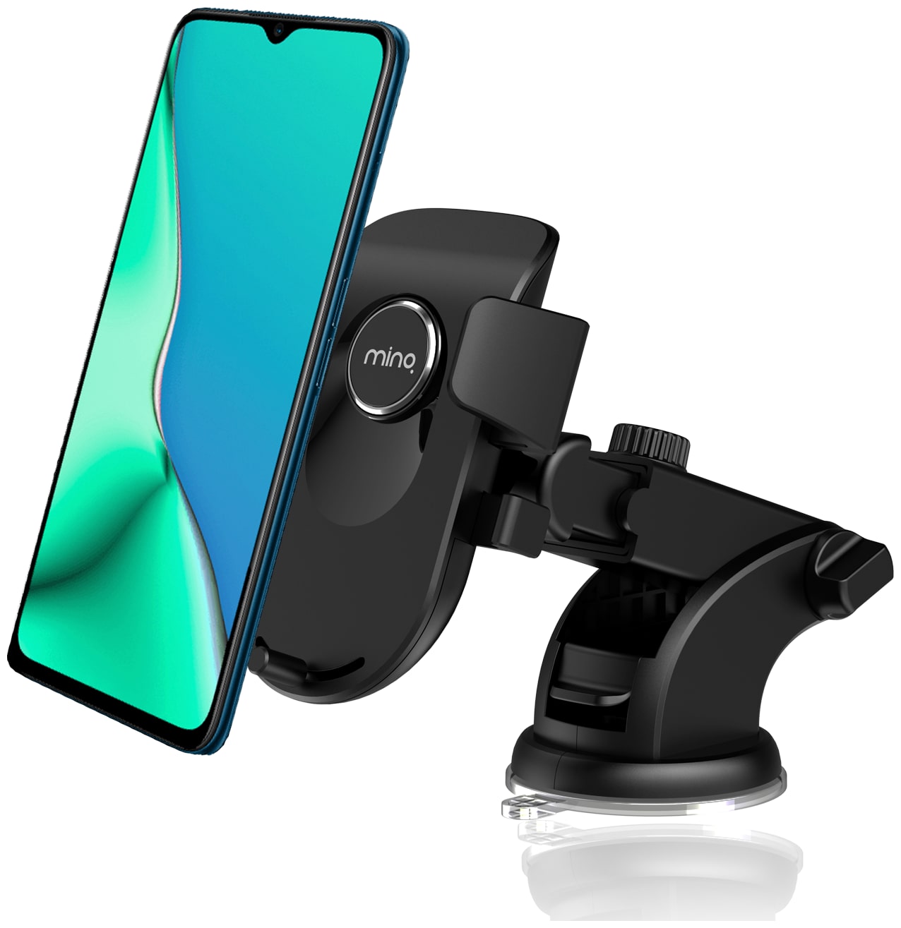

MINQ One Touch Dashboard Windshield Car Mount Adjustable Car Phone Holder for Smartphones
