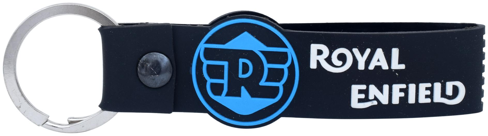 

MissMister PVC Loupe Design Black and Blue Colour Royal Enfield Key Chain Key Ring All Weather Men Boys