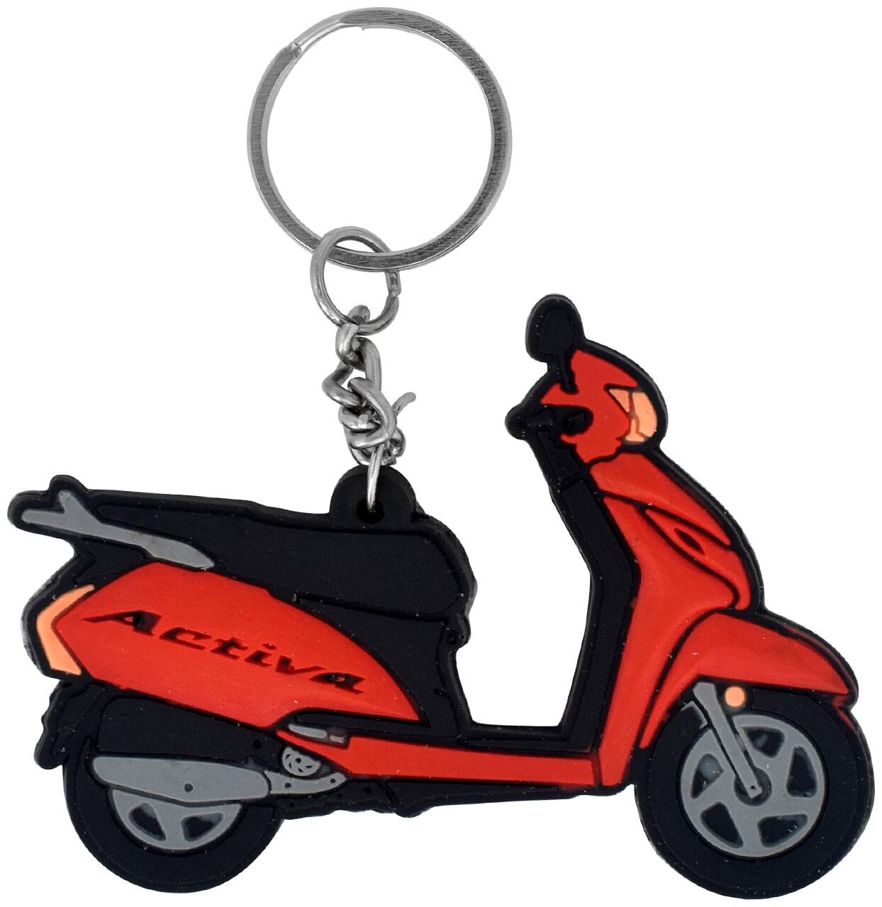 

MissMister PVC vinyl Activa scooter image stylish bike keyring Men Women Girls